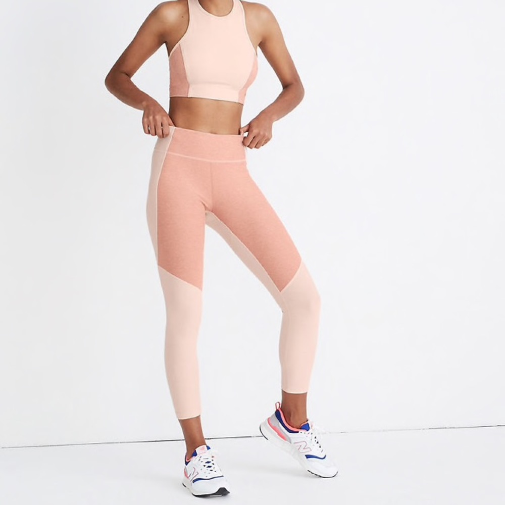 Outdoor voices pink warm up legging